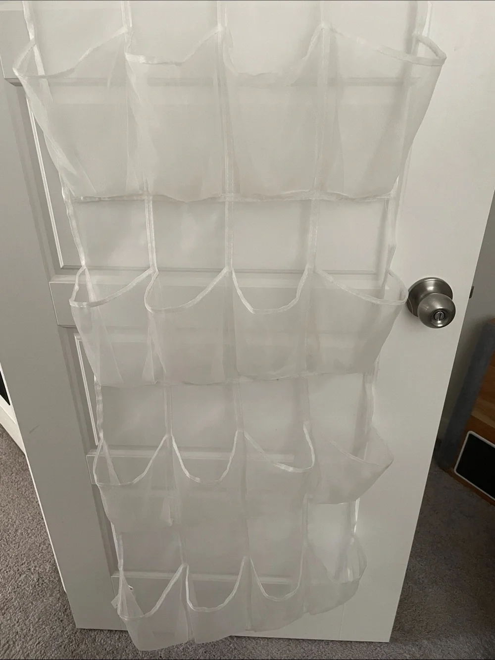 The Container Store White 24 Pocket Over Door Shoe Organizer